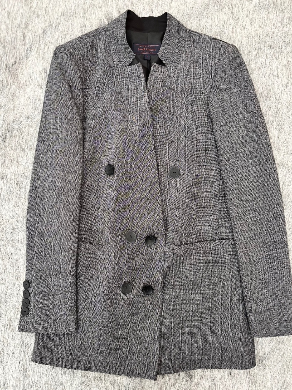 James Jeans Dark Grey Plaid Womens Jacket EUC Size P